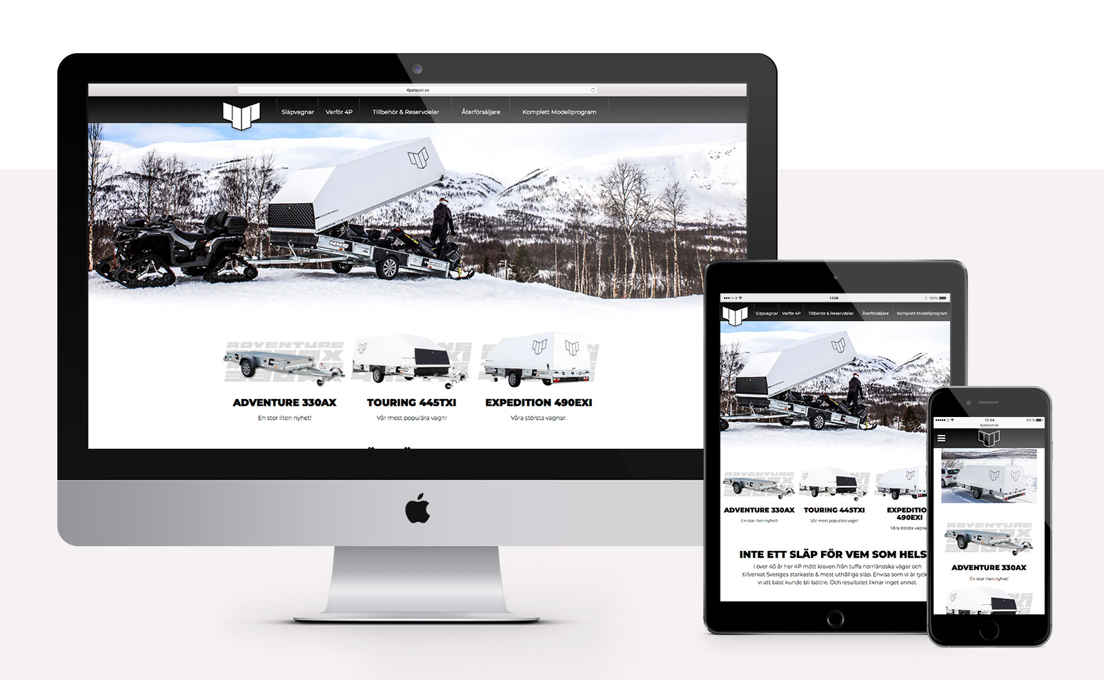 4P — mobil och desktop