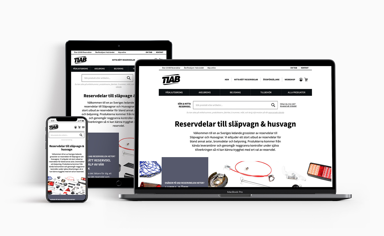 TIAB — responsiv webbplats
