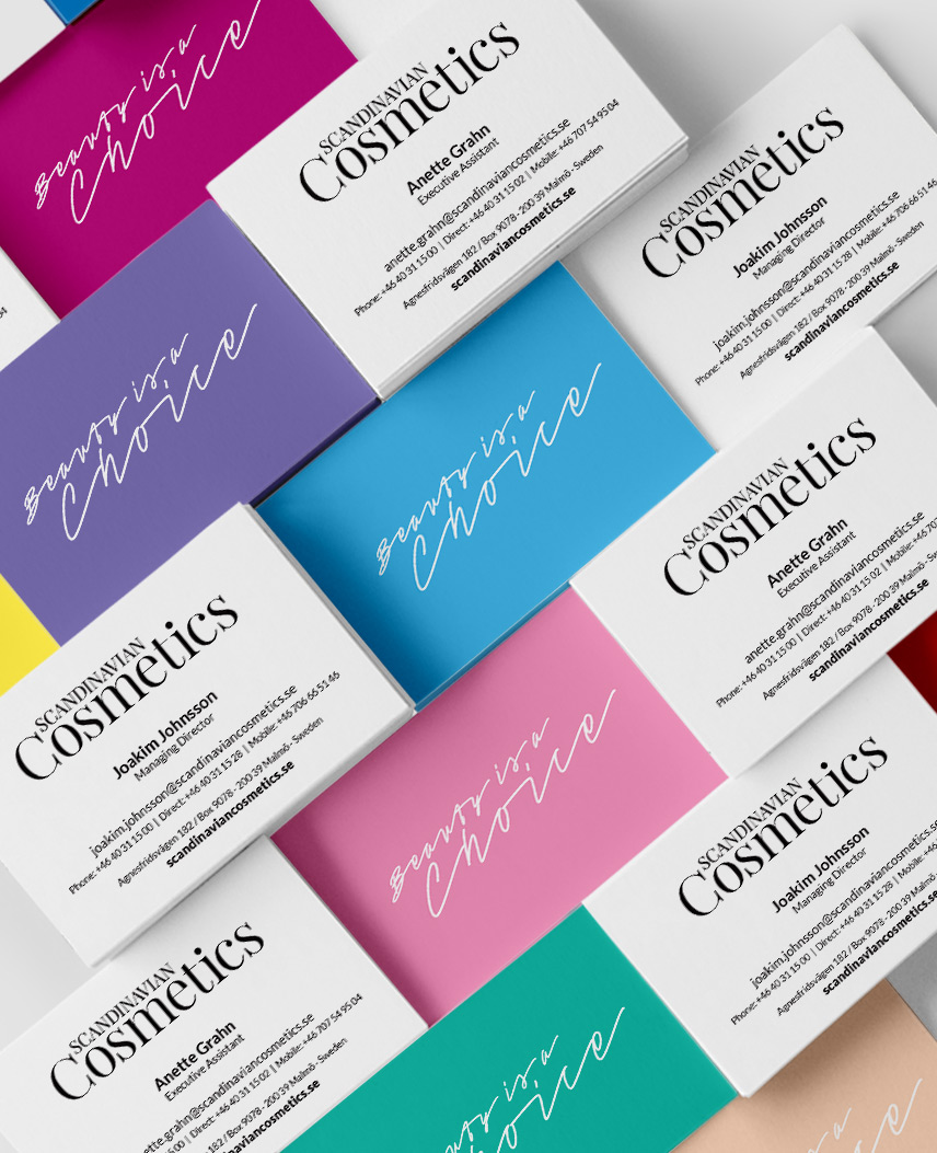 Scandinavian Cosmetics — visitkort