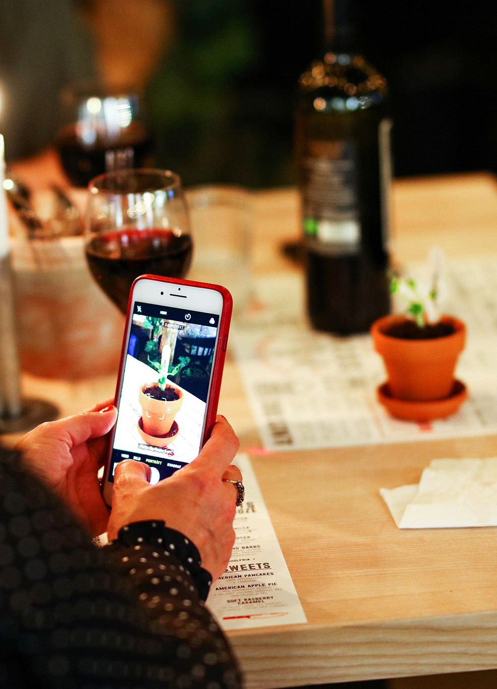Findus Social Diner - bild tas på ärtglass för Instagram